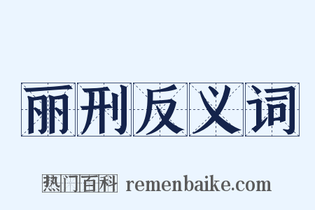 丽刑反义词是什么意思的图片